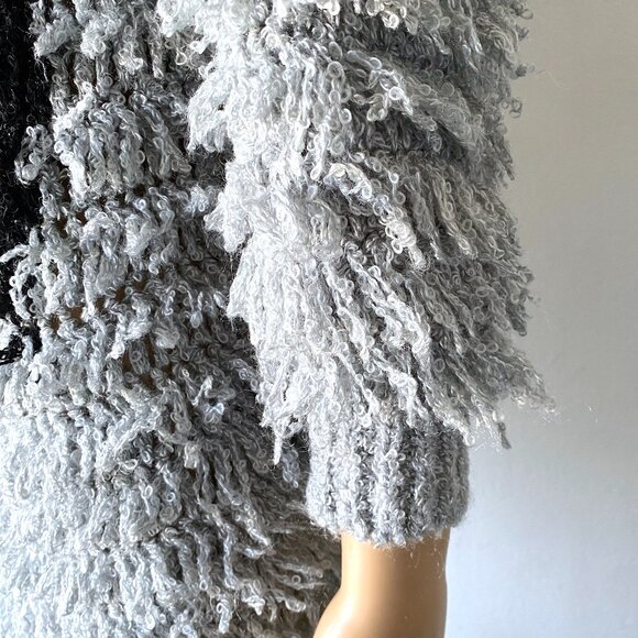 Vintage Fuzzy Sweater Loop Knit Sweater Fluffy Sweater Shaggy Sweater 80s Retro - Picture 10 of 11